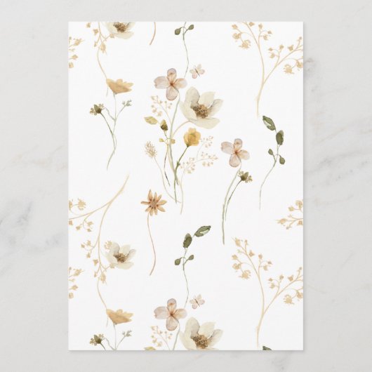 Invitation Mariage de Pampas Fleur sauvage séché par Abondanc (Dos)