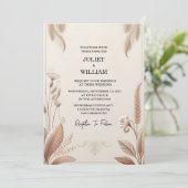 Invitation Mariage de papier laqué en tissu satiné deux fois (Debout devant)