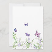 Invitation Mariage de papillon de la glycine monogramme (Dos)