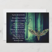 Invitation Mariage de papillon gothique enchanté (Devant)