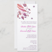 Invitation Mariage de papillon gris de corail de prune (Devant)