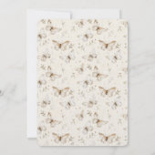 Invitation Mariage de papillons à la crème chic (Dos)