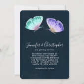 Invitation Mariage de papillons couleur Aquarelle mignon (Devant)