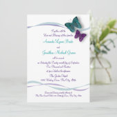 Invitation Mariage de papillons et de rubans (Debout devant)