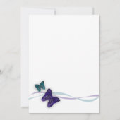Invitation Mariage de papillons et de rubans (Dos)