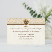 Invitation Mariage de parchemin antique des racines de l'arbr (Debout devant)