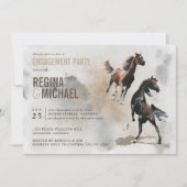 Invitation Mariage DE PARTICIPATION À L'Aquarelle Wild Horse (Devant)