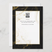 Invitation Mariage de Parties scintillant Black Gold moderne (Dos)