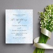 Invitation Mariage de parties scintillant bleu clair