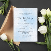 Invitation Mariage de parties scintillant bleu clair