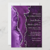 Invitation Mariage de Parties scintillant d'argenté violet pe (Devant)