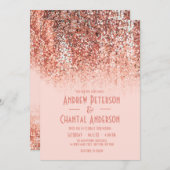 Invitation Mariage de Parties scintillant de  de sirène de co (Devant / Derrière)