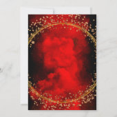 Invitation Mariage de Parties scintillant géométrique en or r (Dos)