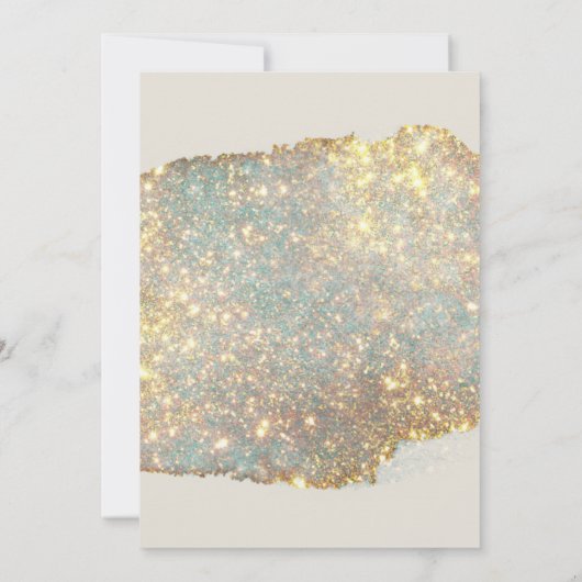 Invitation Mariage de Parties scintillant Iridescente moderne (Dos)