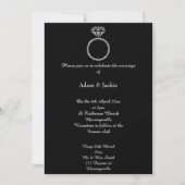 Invitation Mariage de Parties scintillant noire Luxe Diamond (Devant)