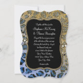 Invitation Mariage de Parties scintillant Poster de animal Bl (Dos)