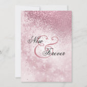 Invitation Mariage de Parties scintillant rose (Devant)