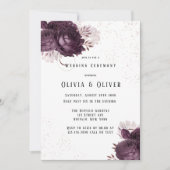 Invitation Mariage de Parties scintillant Rose et violet Gold (Devant)