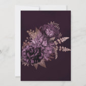 Invitation Mariage de Parties scintillant Rose et violet Gold (Dos)