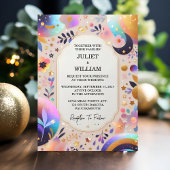 Invitation Mariage de Parties scintillant Stars Glam Bright P