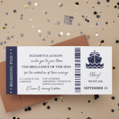 Invitation Mariage de passe de bateau de croisière nautique