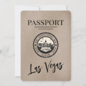 Invitation Mariage de passeport beige Las Vegas (Dos)