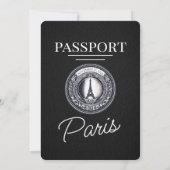 Invitation Mariage de passeport Black Paris (Dos)
