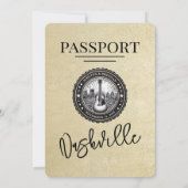 Invitation Mariage de passeport Champagne Gold Nashville (Dos)