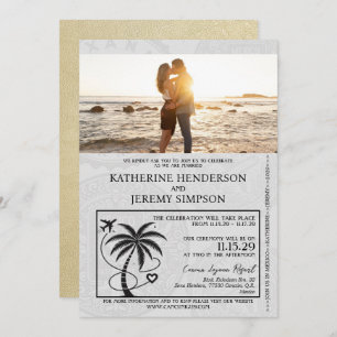 Invitation Mariage de passeport Champagne Mexique