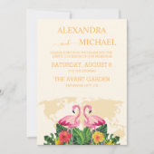 Invitation Mariage de passeport de destination Black et Gold  (Devant)
