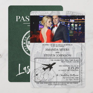 Invitation Mariage de passeport de Green Las Vegas