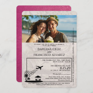 Invitation Mariage de passeport de la République Dominicaine