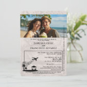 Invitation Mariage de passeport de la République Dominicaine  (Debout devant)