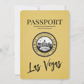 Invitation Mariage de passeport de Las Vegas jaune (Dos)