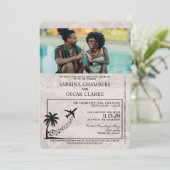 Invitation Mariage de passeport de Sage Green Jamaïque (Debout devant)