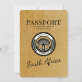 Invitation Mariage de passeport Gold Afrique du Sud (Dos)