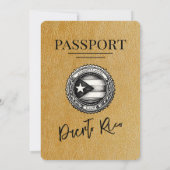 Invitation Mariage de passeport Gold Porto Rico (Dos)