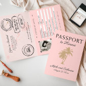 Invitation Mariage de passeport Hawaii de Palm Rose