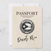 Invitation Mariage de passeport Ivory Porto Rico (Dos)