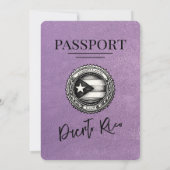 Invitation Mariage de passeport Lavender Porto Rico (Dos)