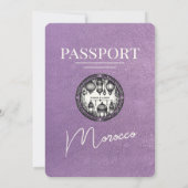 Invitation Mariage de passeport Lavender Purple Maroc (Dos)