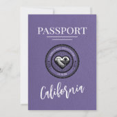 Invitation Mariage de passeport Lilac California (Dos)