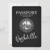 Invitation Mariage de passeport noir de Nashville (Dos)