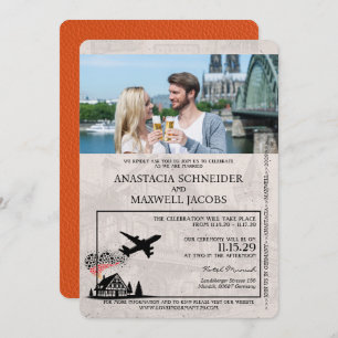 Invitation Mariage de passeport Orange Allemagne
