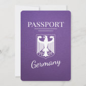 Invitation Mariage de passeport Purple Allemagne (Dos)