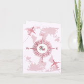 Invitation Mariage de passeport Rose Gold Destination (Dos)