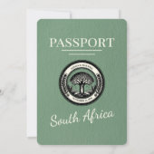 Invitation Mariage de passeport Sage Green Afrique du Sud (Dos)