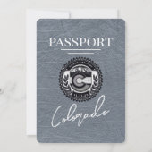 Invitation Mariage de passeport Silver Colorado (Dos)