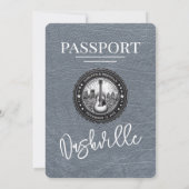 Invitation Mariage de passeport Silver Nashville (Dos)