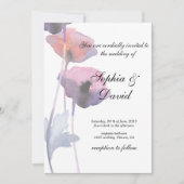 Invitation Mariage de pavot pourpre (Devant)